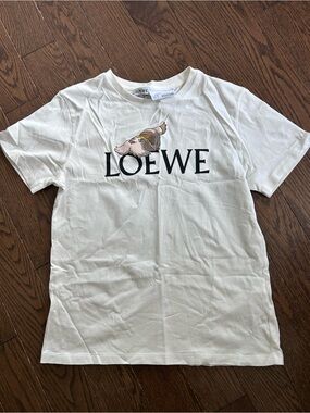 Loewe White & Cream Graphic Embroidered Studio Ghibli Tee